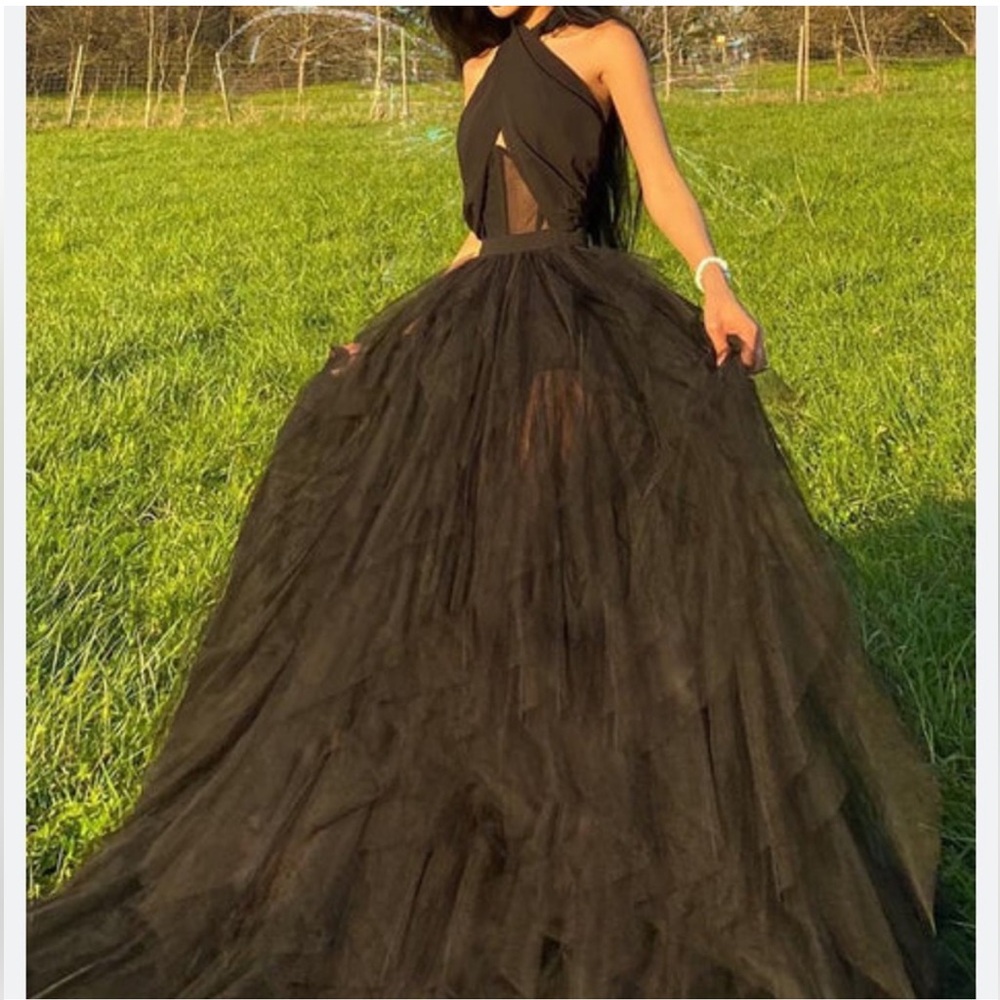 Fashion Nova Hold Me All Night Maxi Dress - Black Sz: S - Picture 7 of 16